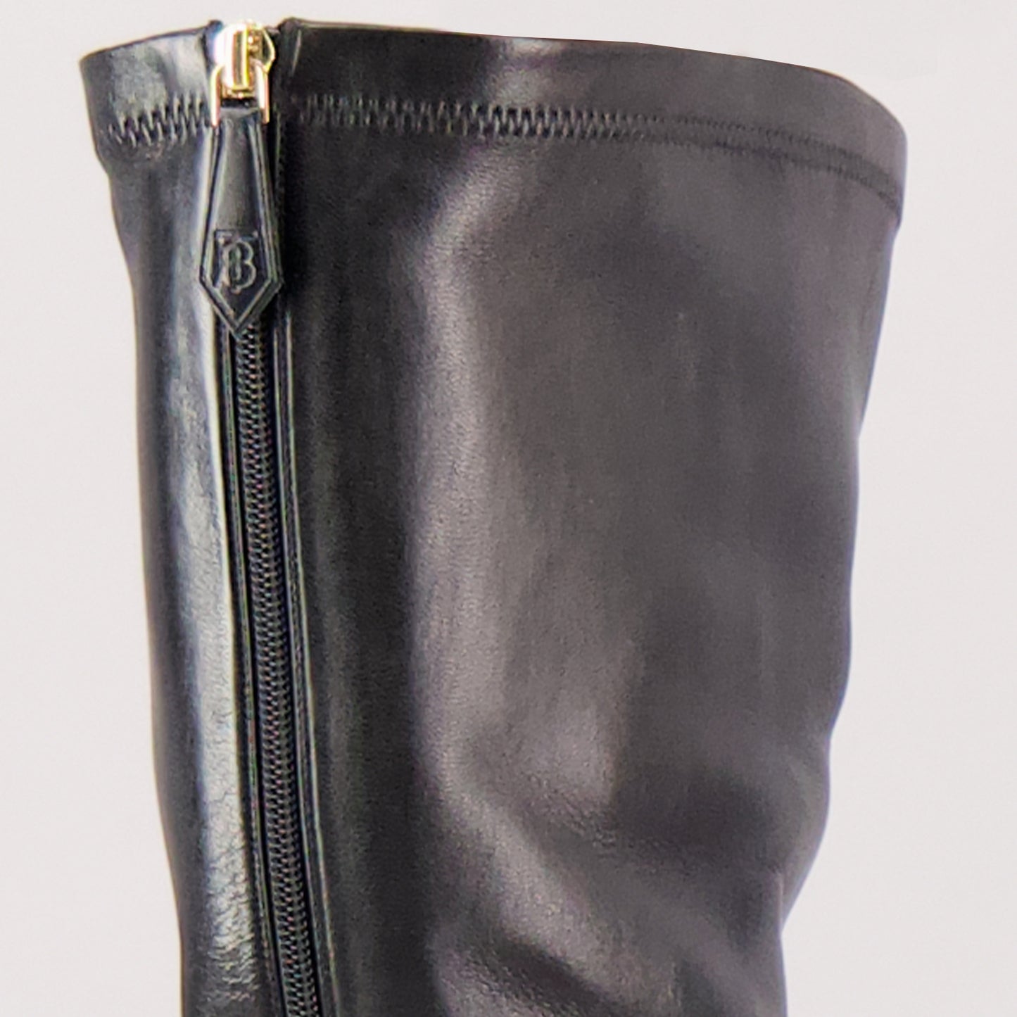 Leather thigh high boots
