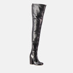 Boots Leather thigh high boots Burberry Black Women