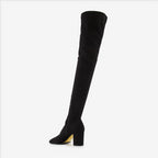 Boots Velvet thigh-high boots Valentino Garavani Black Women