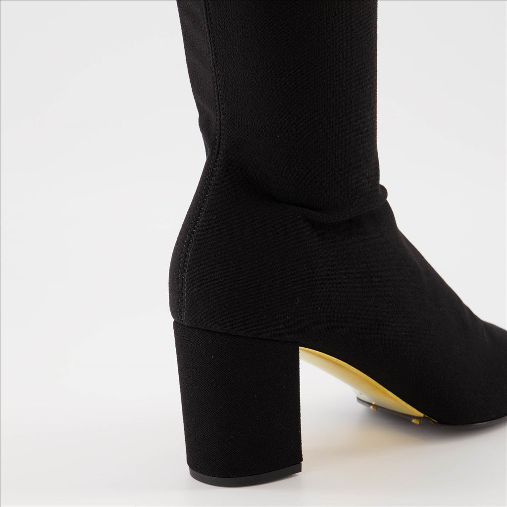 Boots Velvet thigh-high boots Valentino Garavani Black Women