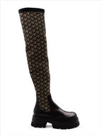 Bottes Cuissardes Leonidas Versace Vert Femme