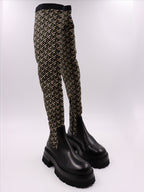 Bottes Cuissardes Leonidas Versace Vert Femme