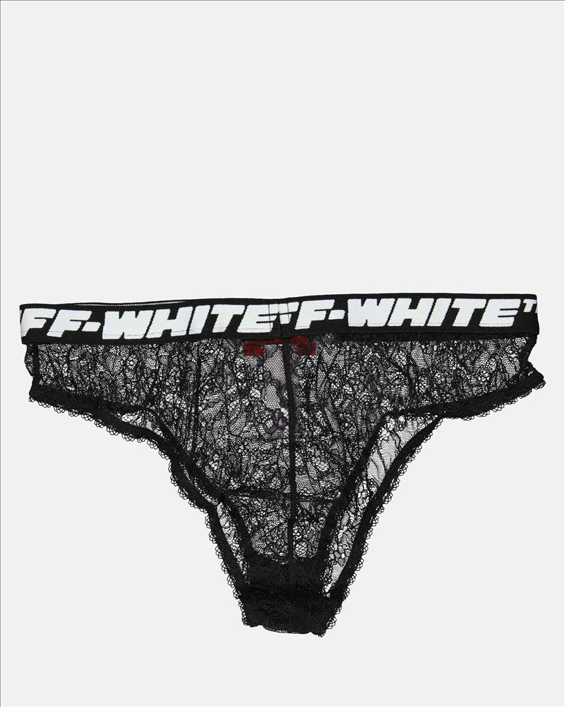 Intimo e homewear Culotte en dentelle Off-White Nero Femme