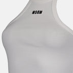 Tops Débardeur à logo MSGM Blanc Femme