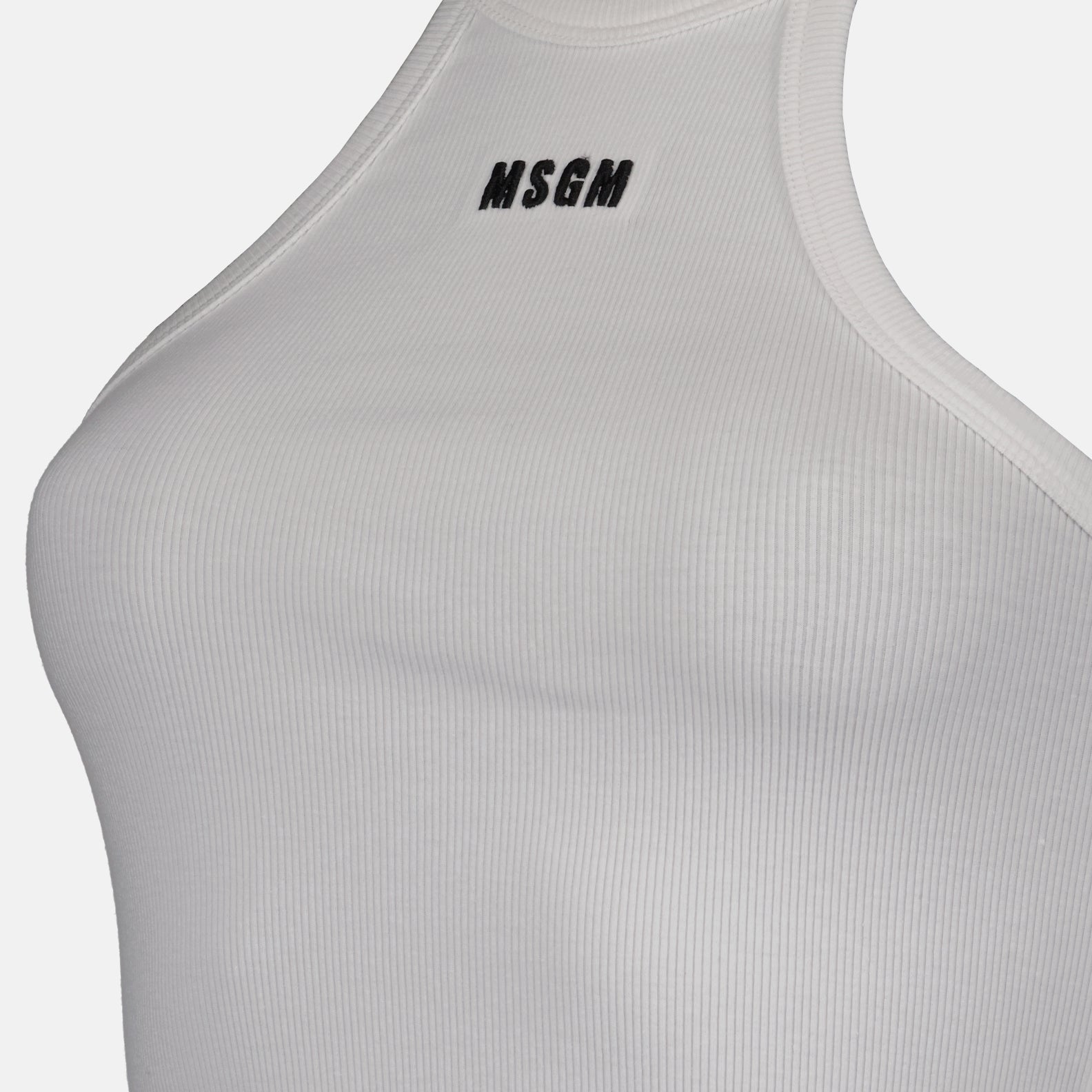 Tops Débardeur à logo MSGM Blanc Femme