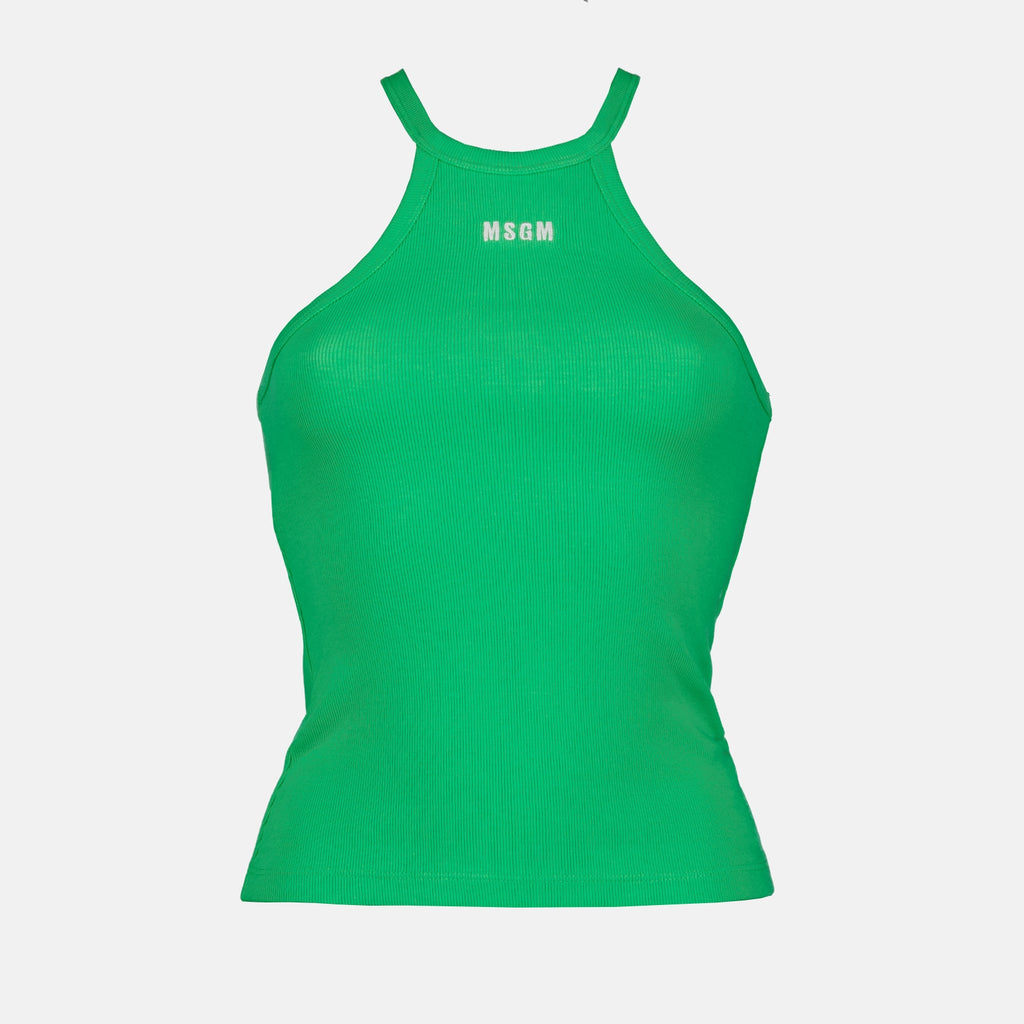 Tops Débardeur à logo MSGM Vert Femme