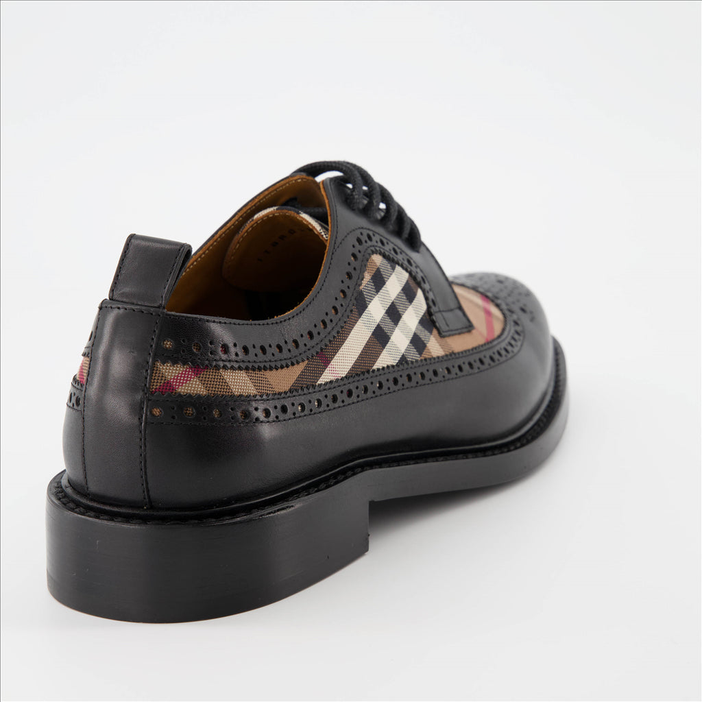 Chaussures de ville Derbies à carreaux Burberry Noir Homme