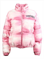 Manteaux Doudoune à imprimé peinture Moschino Rose Femme
