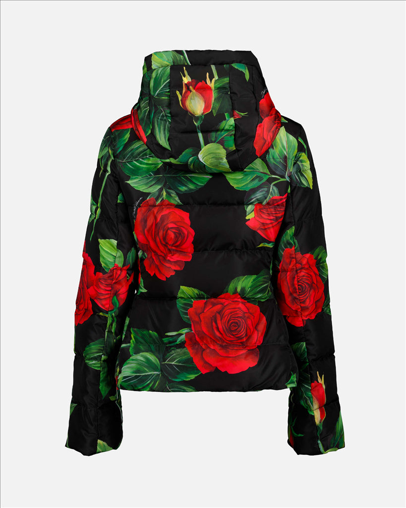 コート ローズプリントダウンジャケット Dolce & Gabbana マルチカラー 女性