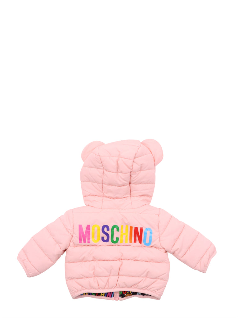 衣類 ロゴダウンジャケット Moschino ピンク 子供たち