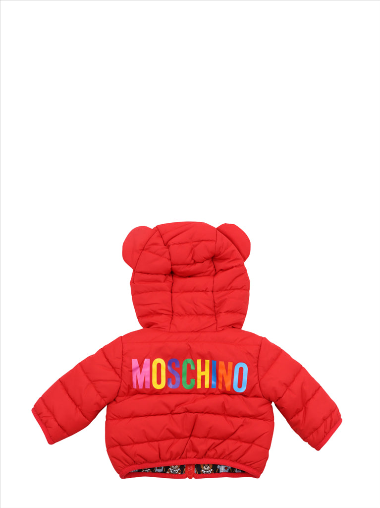 衣類 ロゴダウンジャケット Moschino 赤 子供たち