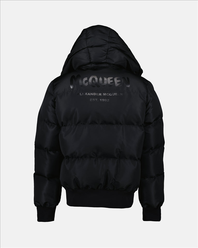 Manteaux Doudoune Graffiti Alexander McQueen Noir Homme