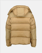 コート ロゴパッチダウンジャケット Burberry 茶色 男