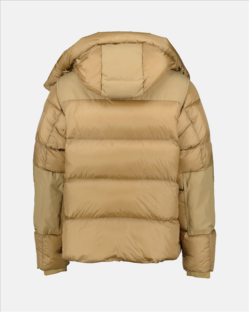 コート ロゴパッチダウンジャケット Burberry 茶色 男