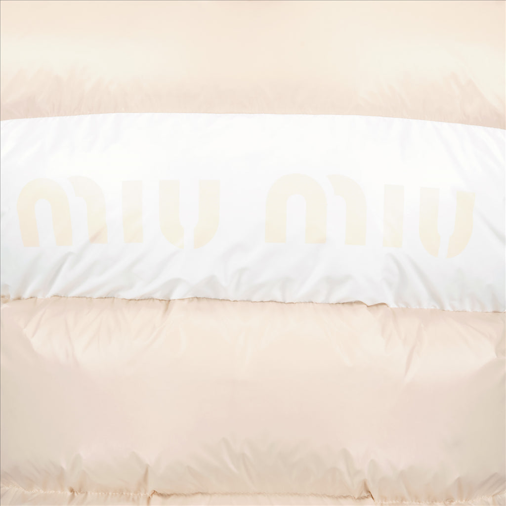 Manteaux Doudoune sans manche Miu Miu Beige Femme