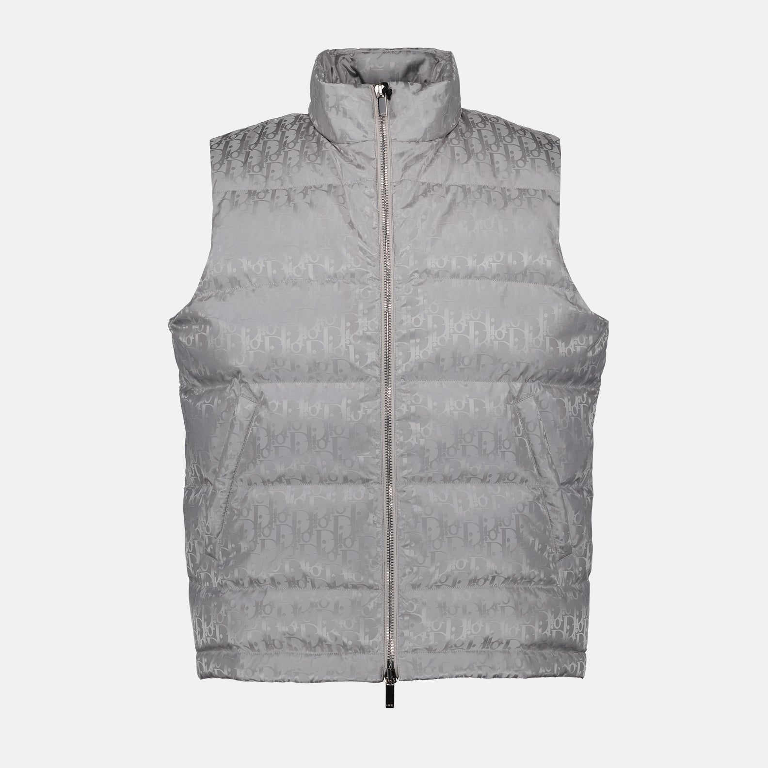 Oblique sleeveless jacket