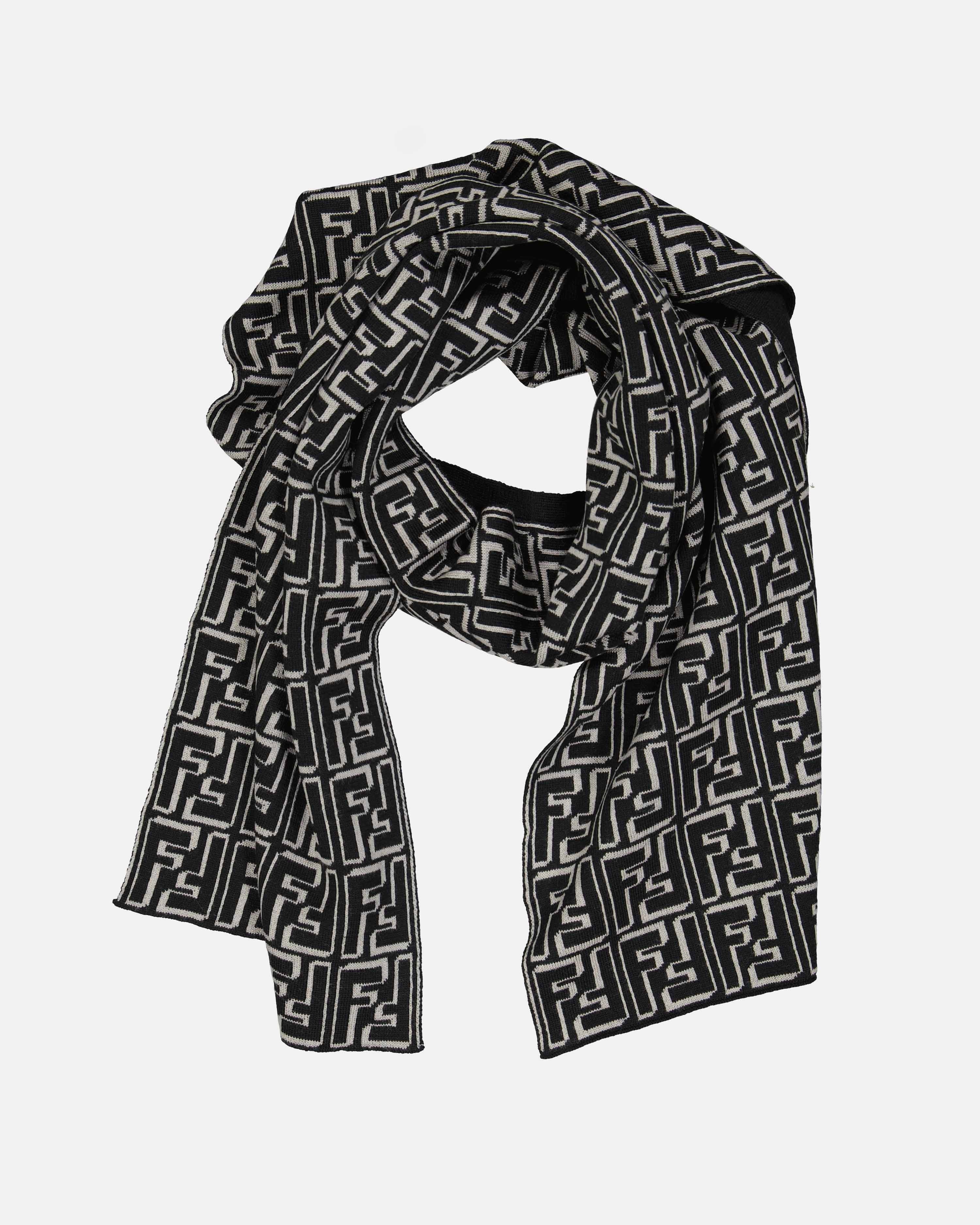 Scarves and gloves FF scarf Fendi Black Man