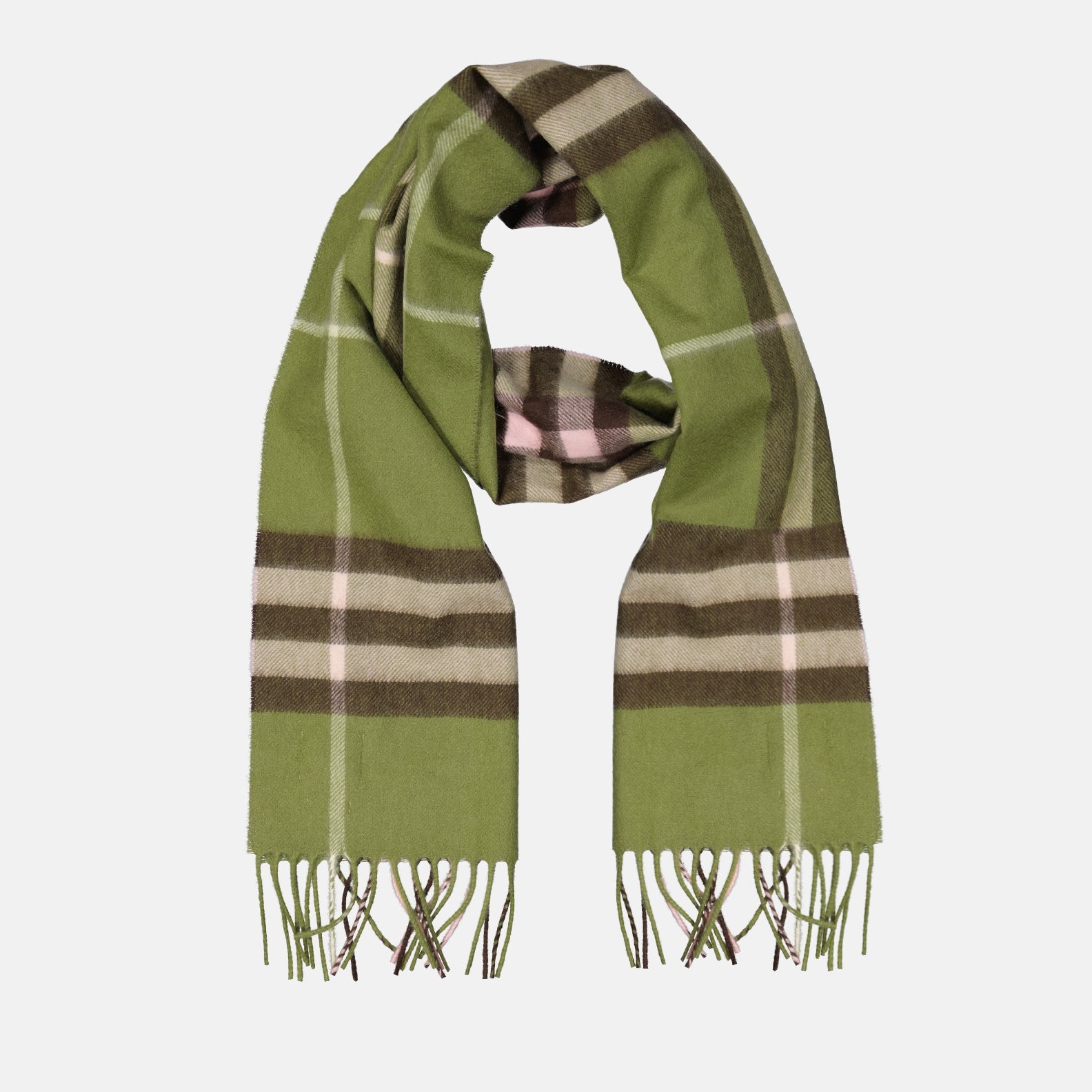 Scarves and gloves Giant cashmere scarf Burberry Green Unisex