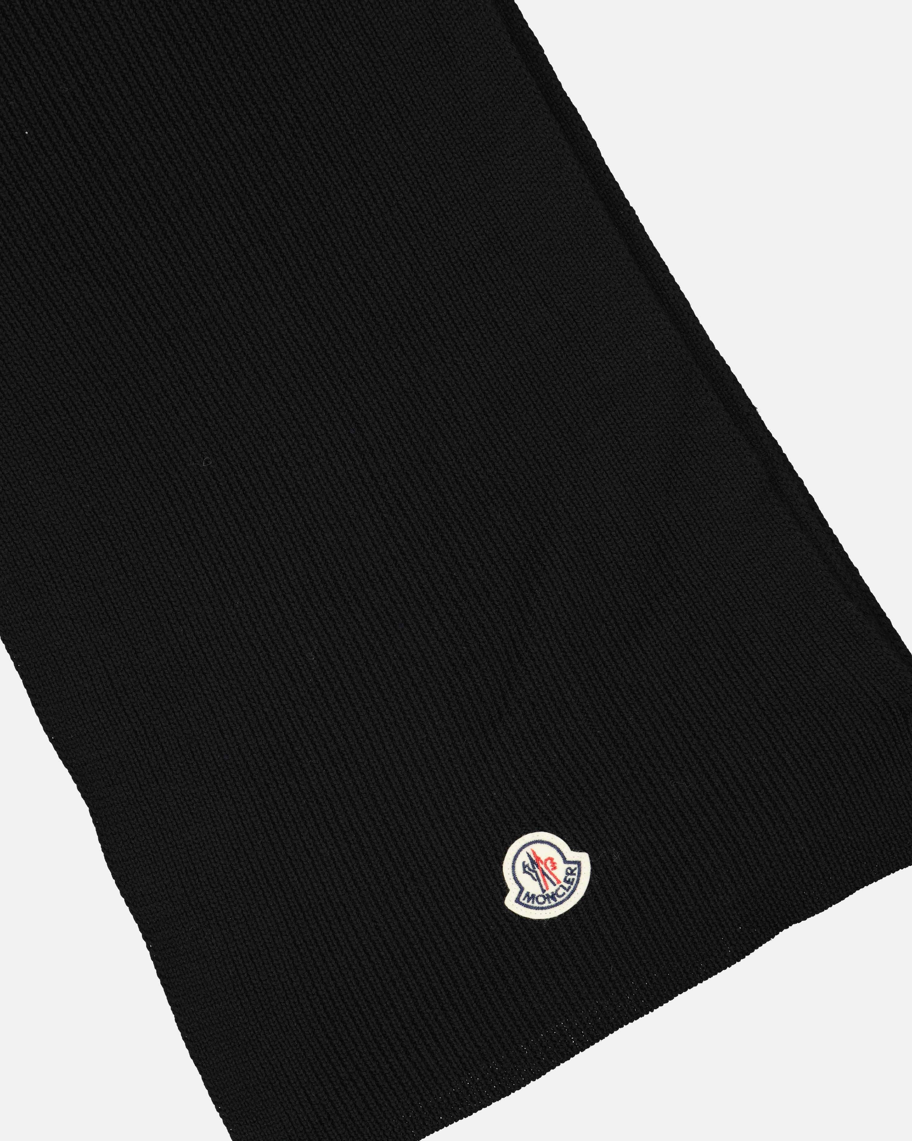 Scarves and gloves Logo scarf Moncler Black Man