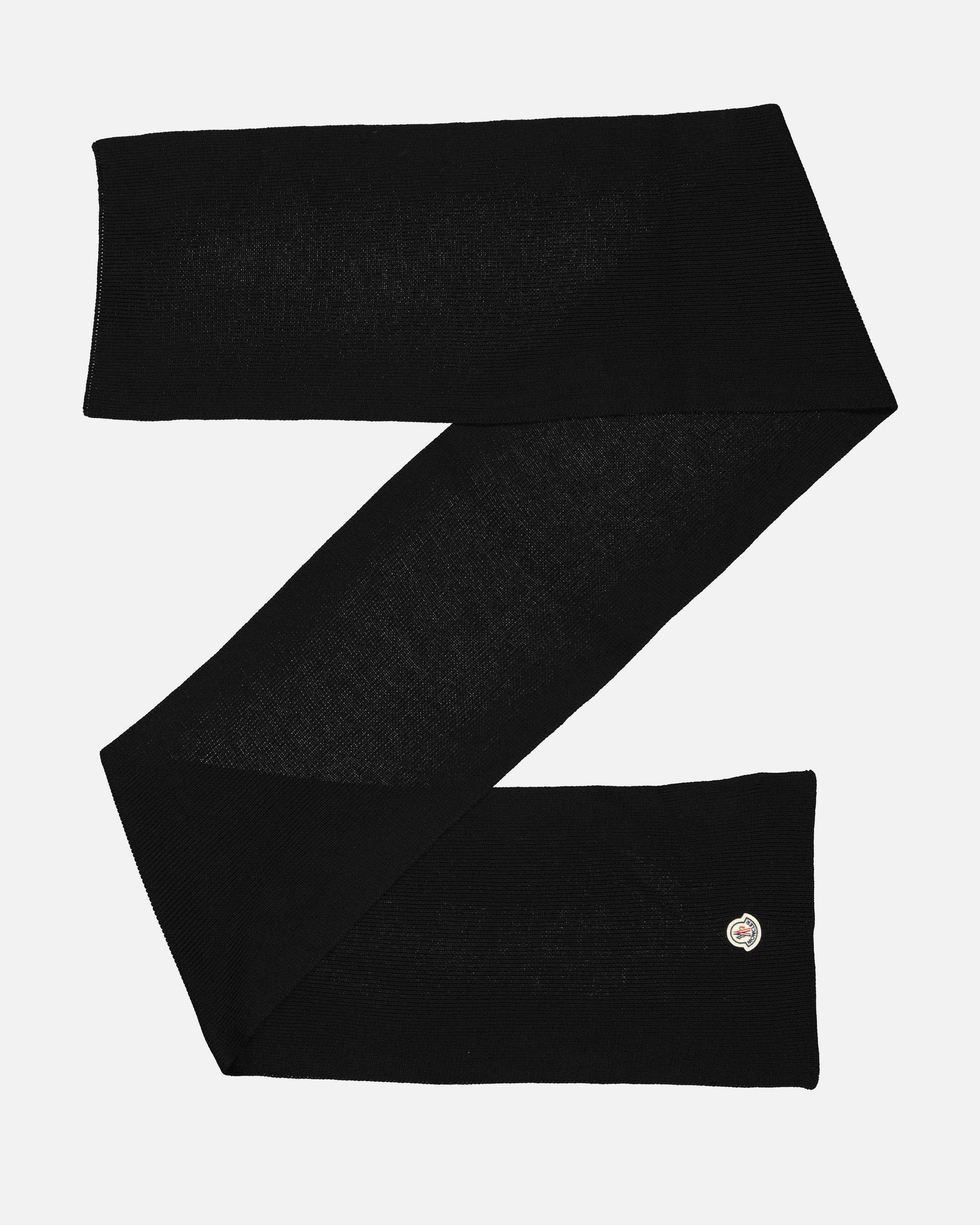 Scarves and gloves Logo scarf Moncler Black Man