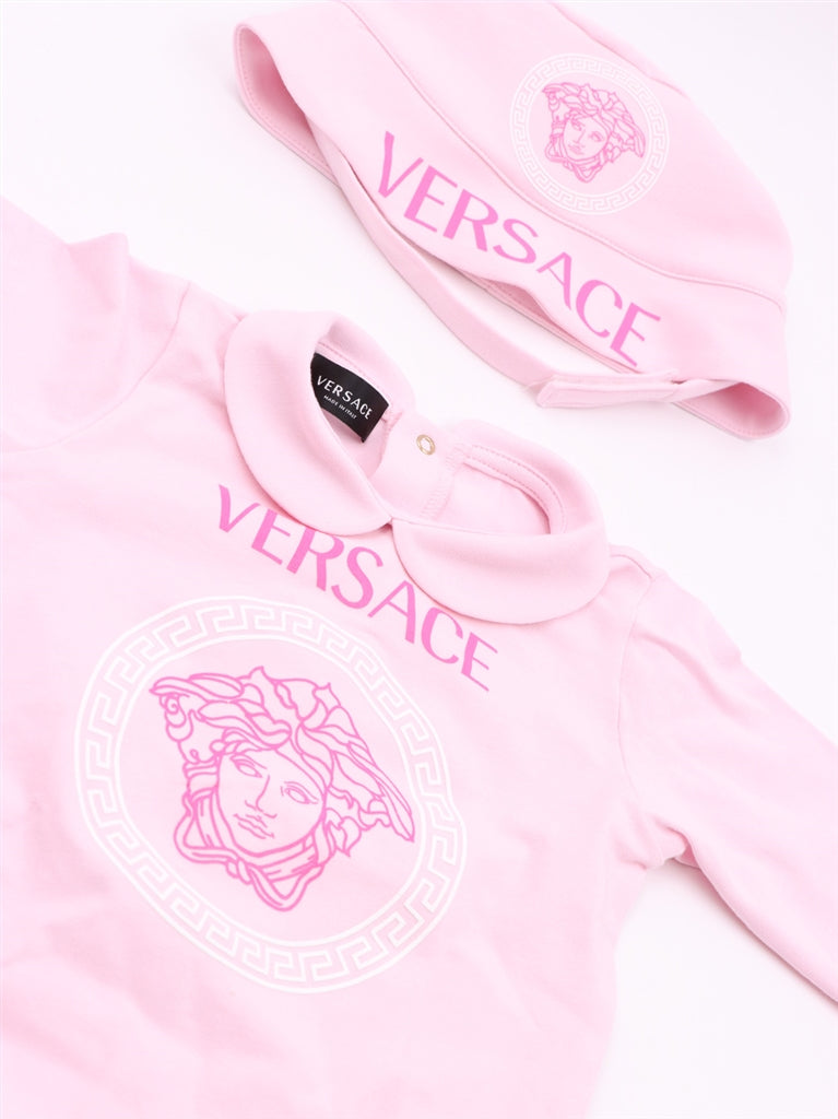 Vêtements Ensemble body et bonnet Versace Rose Enfants