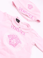 Vêtements Ensemble body et bonnet Versace Rose Enfants