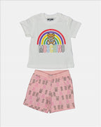 Bekleidung Ensemble Teddy Moschino pour Enfant Outlet Rose Moschino Rosa Kinder