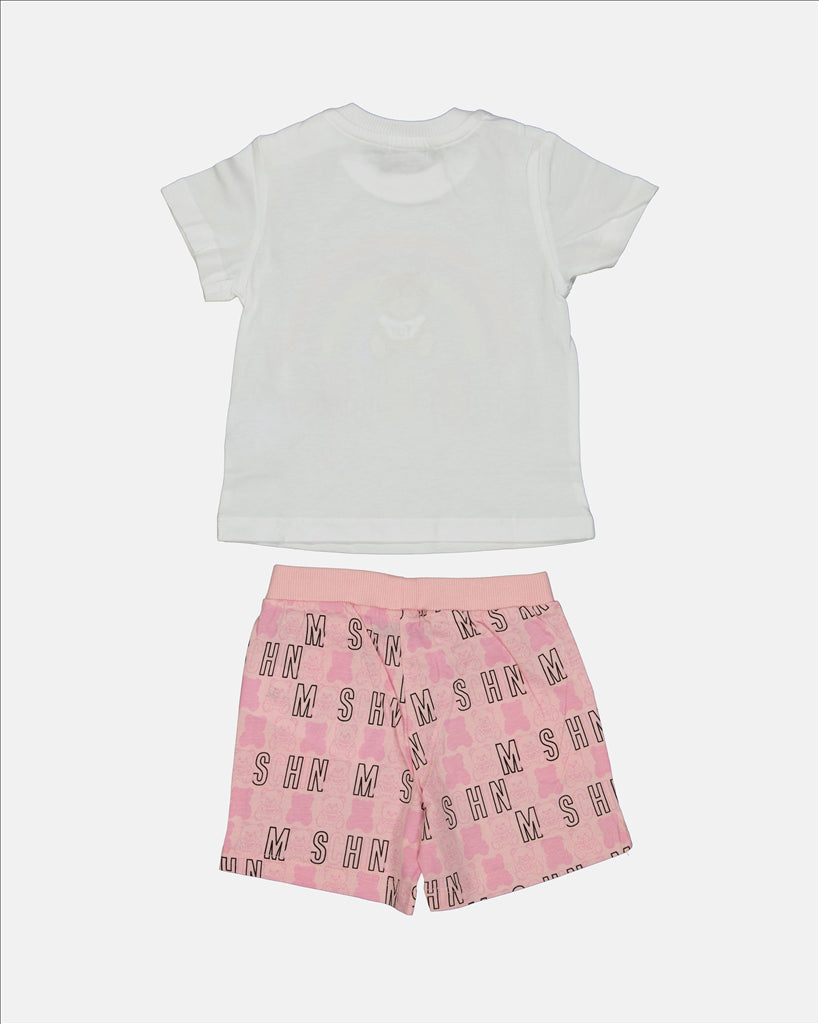 Bekleidung Ensemble Teddy Moschino pour Enfant Outlet Rose Moschino Rosa Kinder