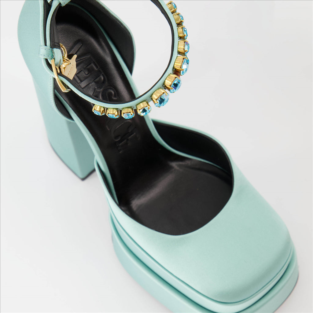 Scarpe con tacco Escarpins à plateforme Medusa Aevitas Versace Blu Femme