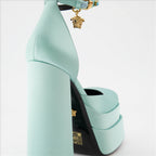 Scarpe con tacco Escarpins à plateforme Medusa Aevitas Versace Blu Femme
