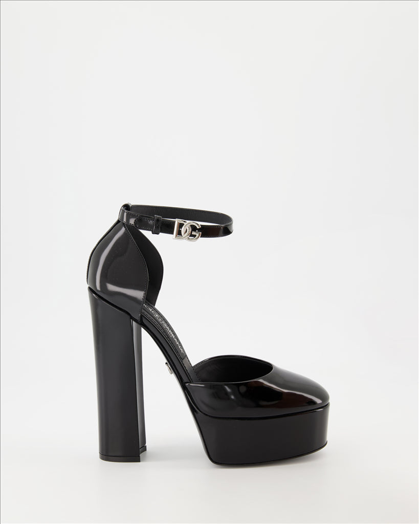 Plateauschuhe Escarpins DG Dolce & Gabbana Schwarz Femme