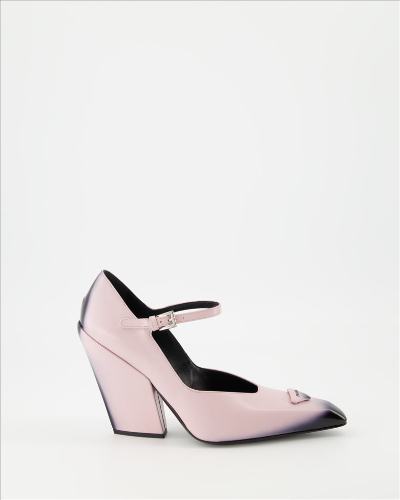 Sneaker Escarpins en cuir brossé Prada Rosa Femme