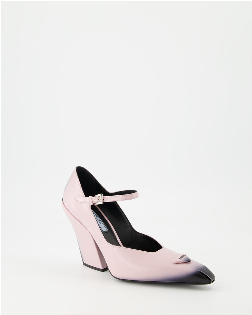 Sneaker Escarpins en cuir brossé Prada Rosa Femme