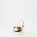 Pumps Escarpins en cuir Prada Gold Femme