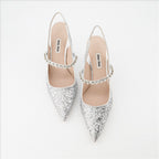 Pumps Escarpins pailletés Miu Miu Silber Femme