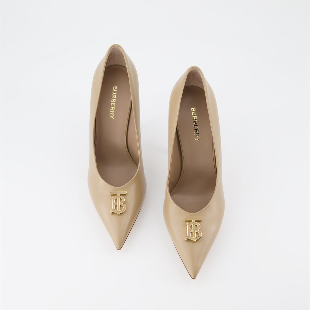 Zapatos de tacón Escarpins TB Burberry Beige Femme