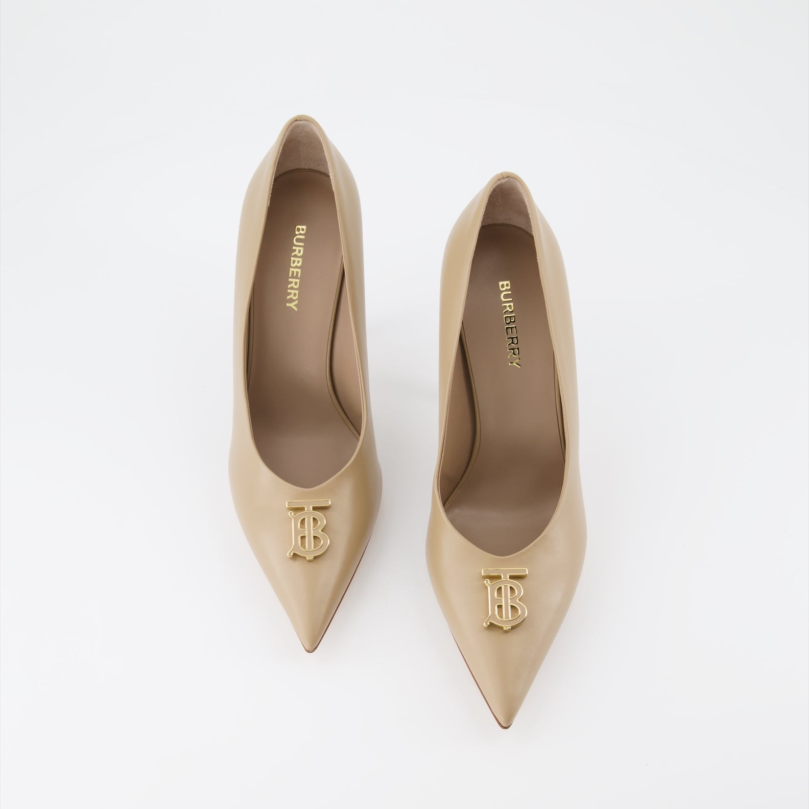 Zapatos de tacón Escarpins TB Burberry Beige Femme