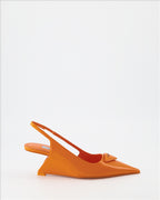Baskets Escarpins Triangle Prada Orange Femme