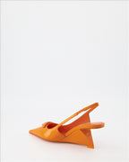 Baskets Escarpins Triangle Prada Orange Femme