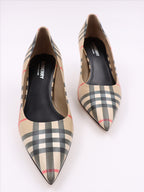 Baskets Escarpins Vintage à carreaux Burberry Beige Femme