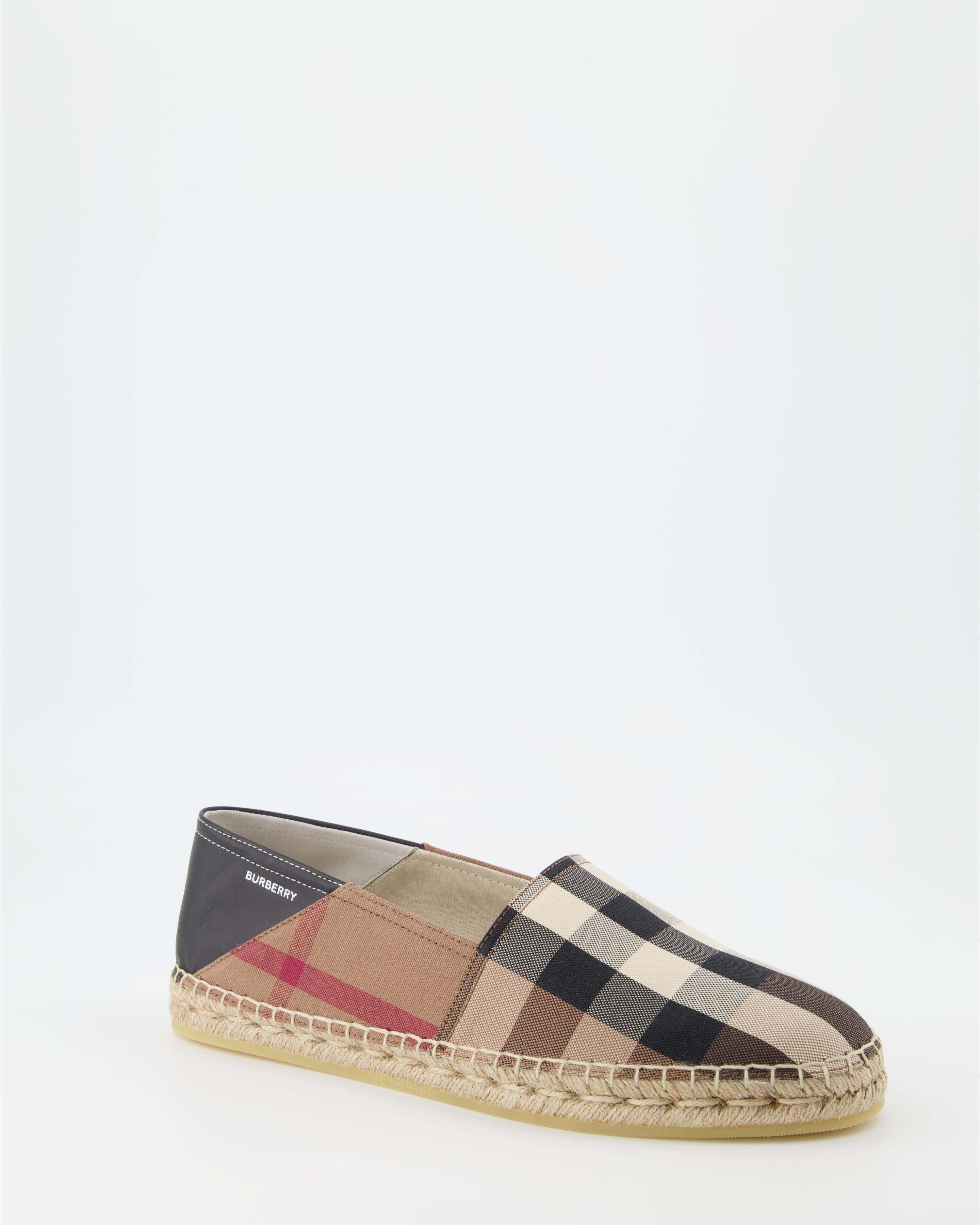 Espadrilles Espadrilles à carreaux Burberry Braun Homme