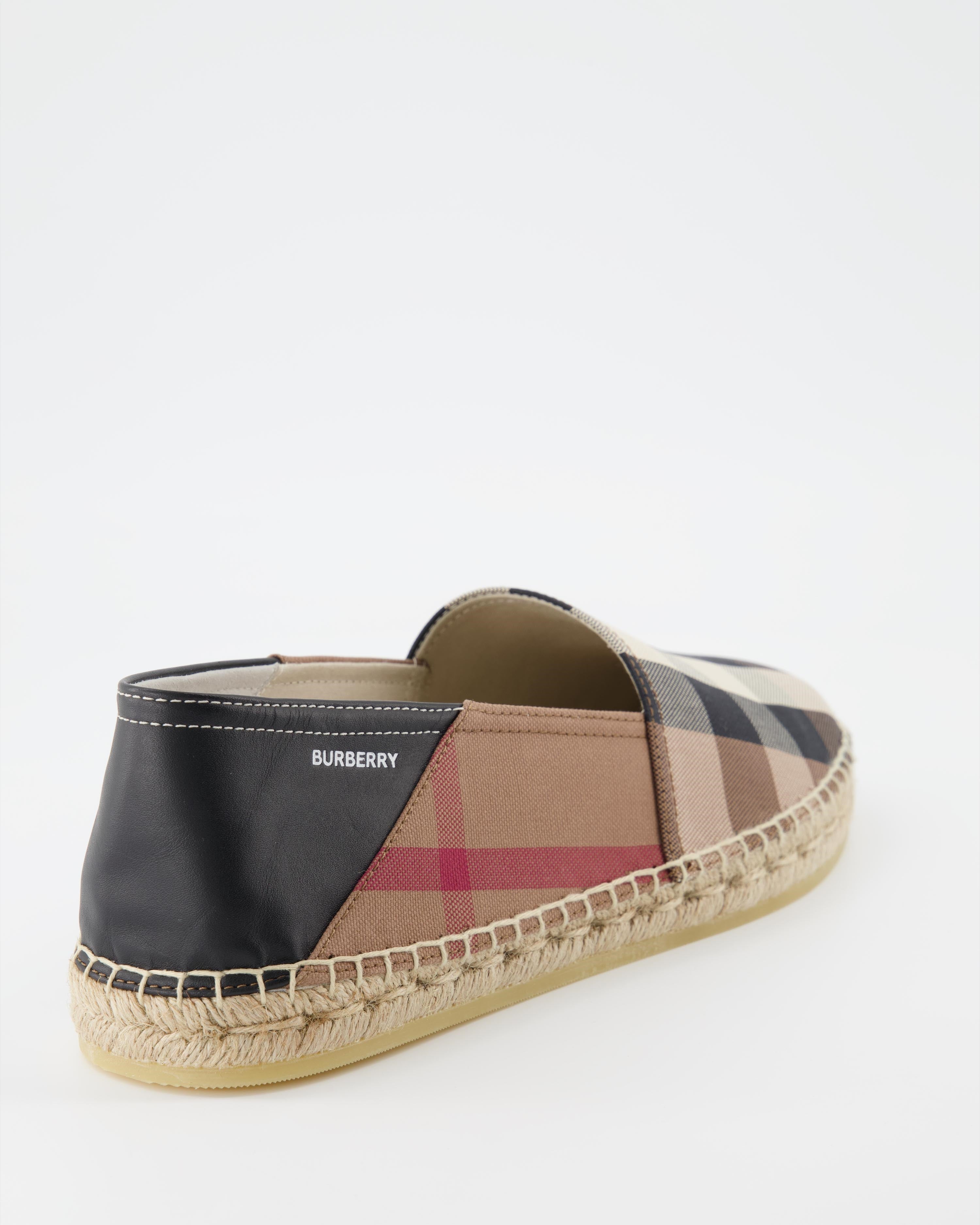 Espadrilles Espadrilles à carreaux Burberry Braun Homme