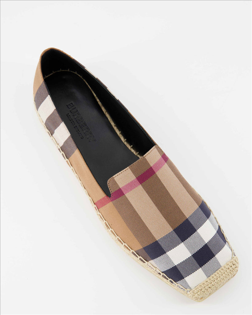 Espadrilles Espadrilles à carreaux Burberry Marron Femme