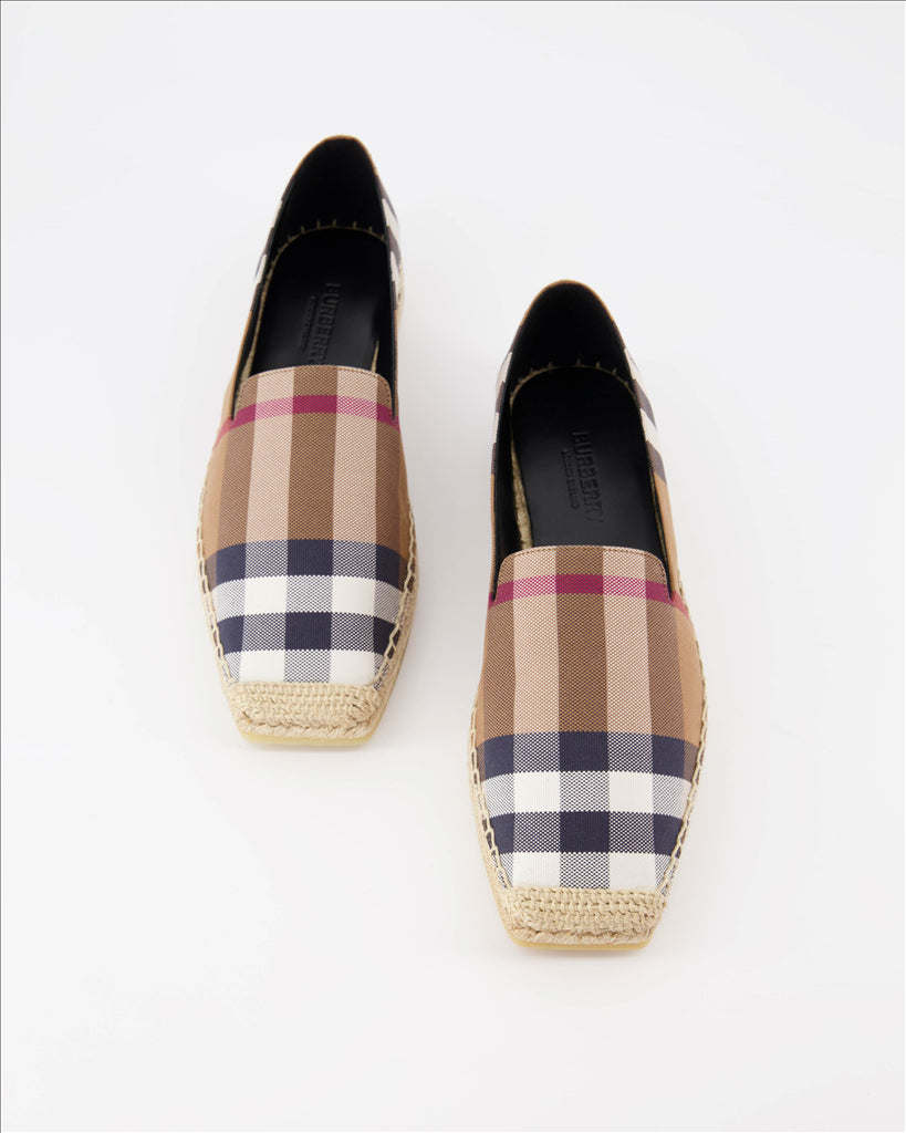 Espadrilles Espadrilles à carreaux Burberry Marron Femme