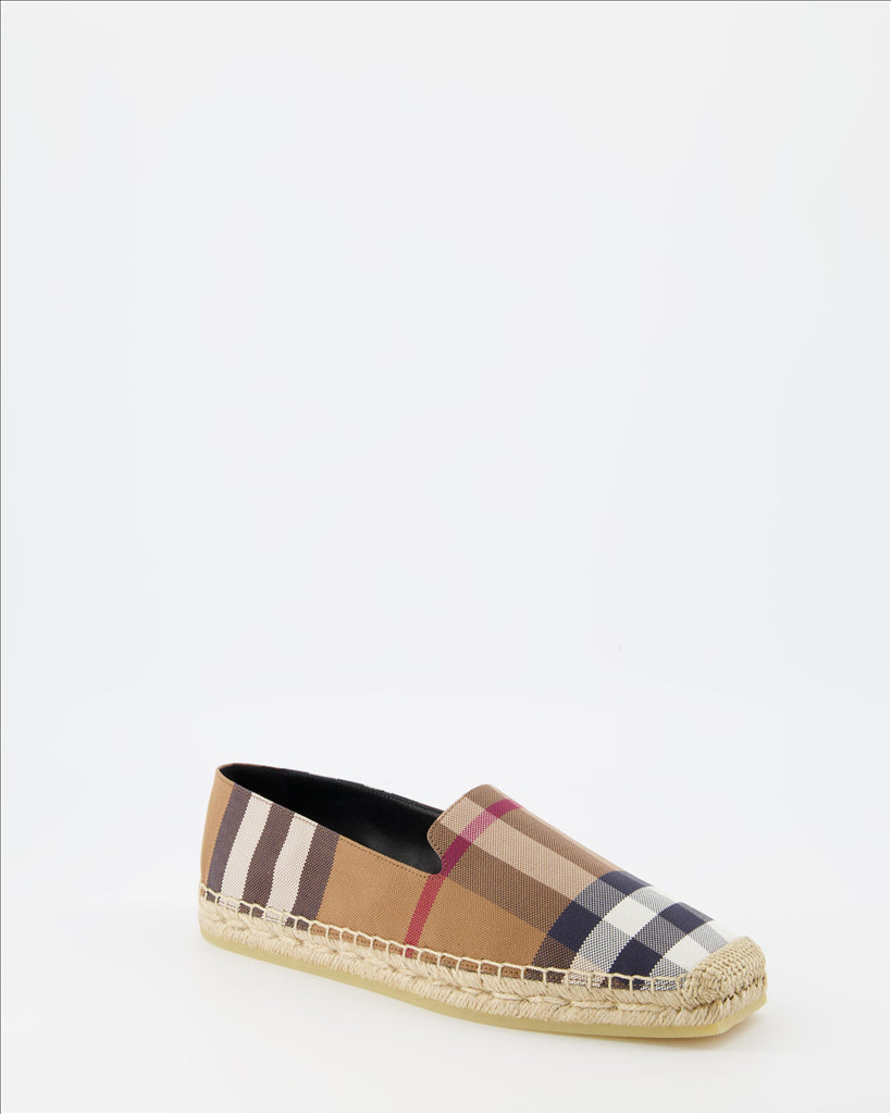 Espadrilles Espadrilles à carreaux Burberry Marron Femme