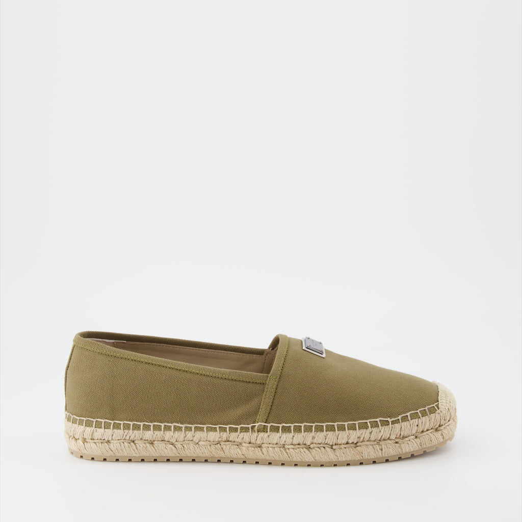 Espadrilles Logo plaque espadrilles Dolce & Gabbana Green Man
