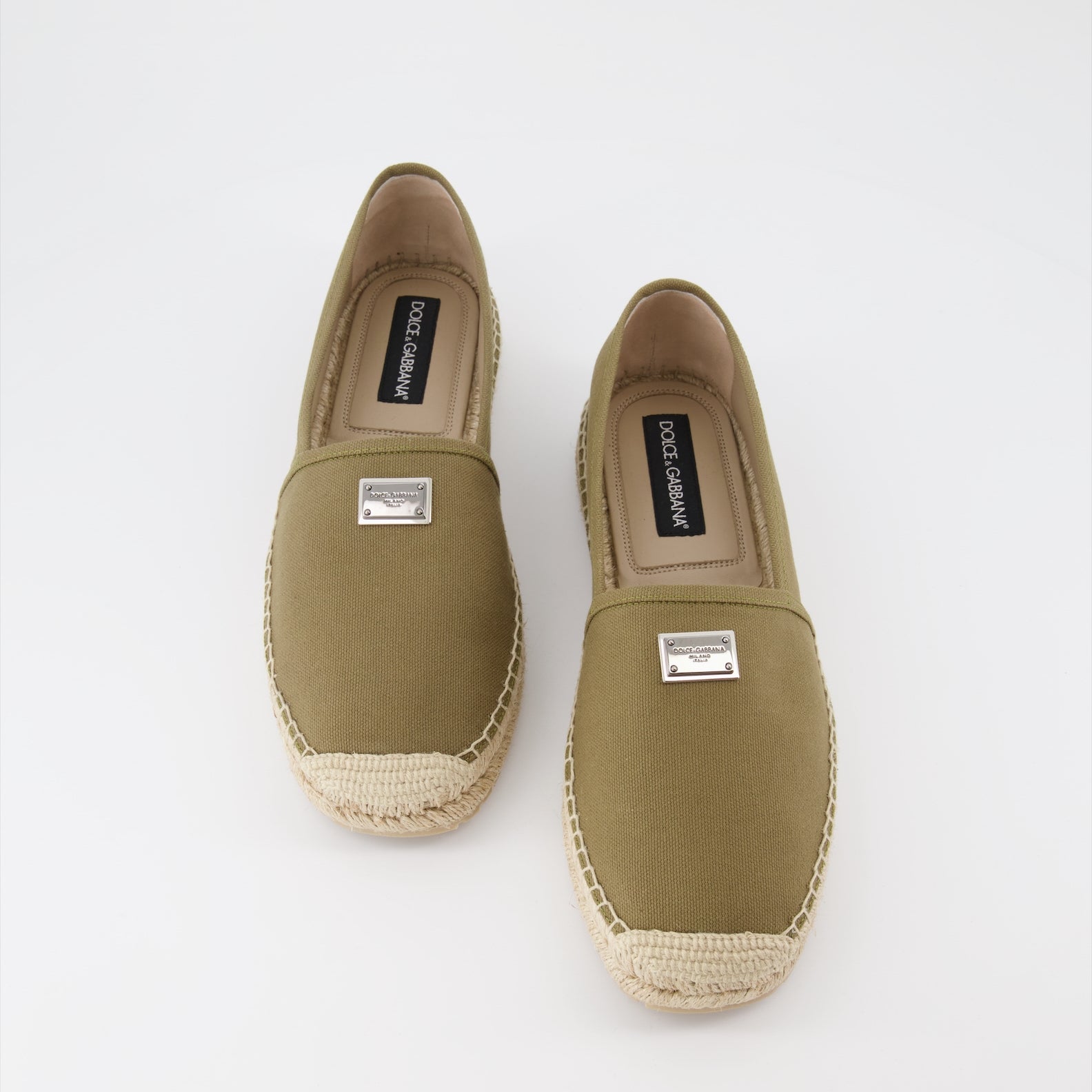 Espadrilles Logo plaque espadrilles Dolce & Gabbana Green Man