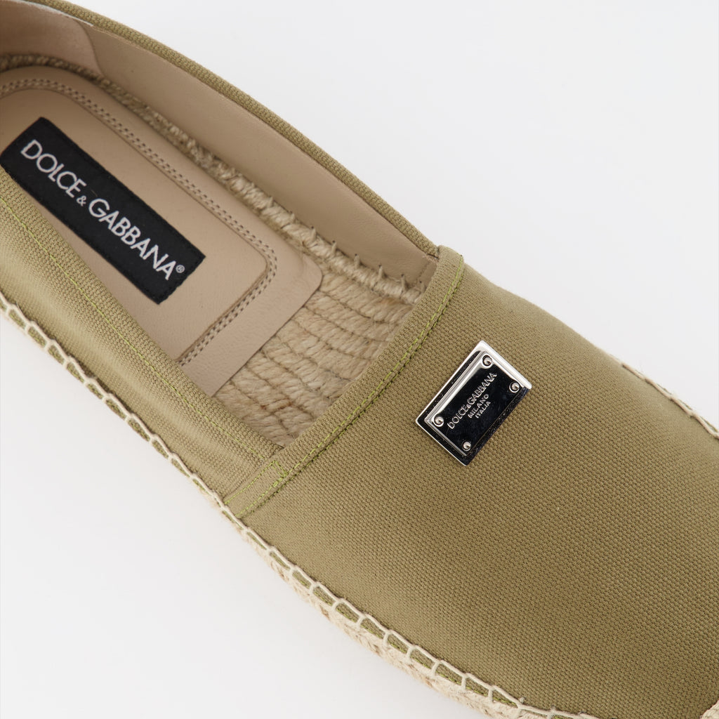 Espadrilles Logo plaque espadrilles Dolce & Gabbana Green Man