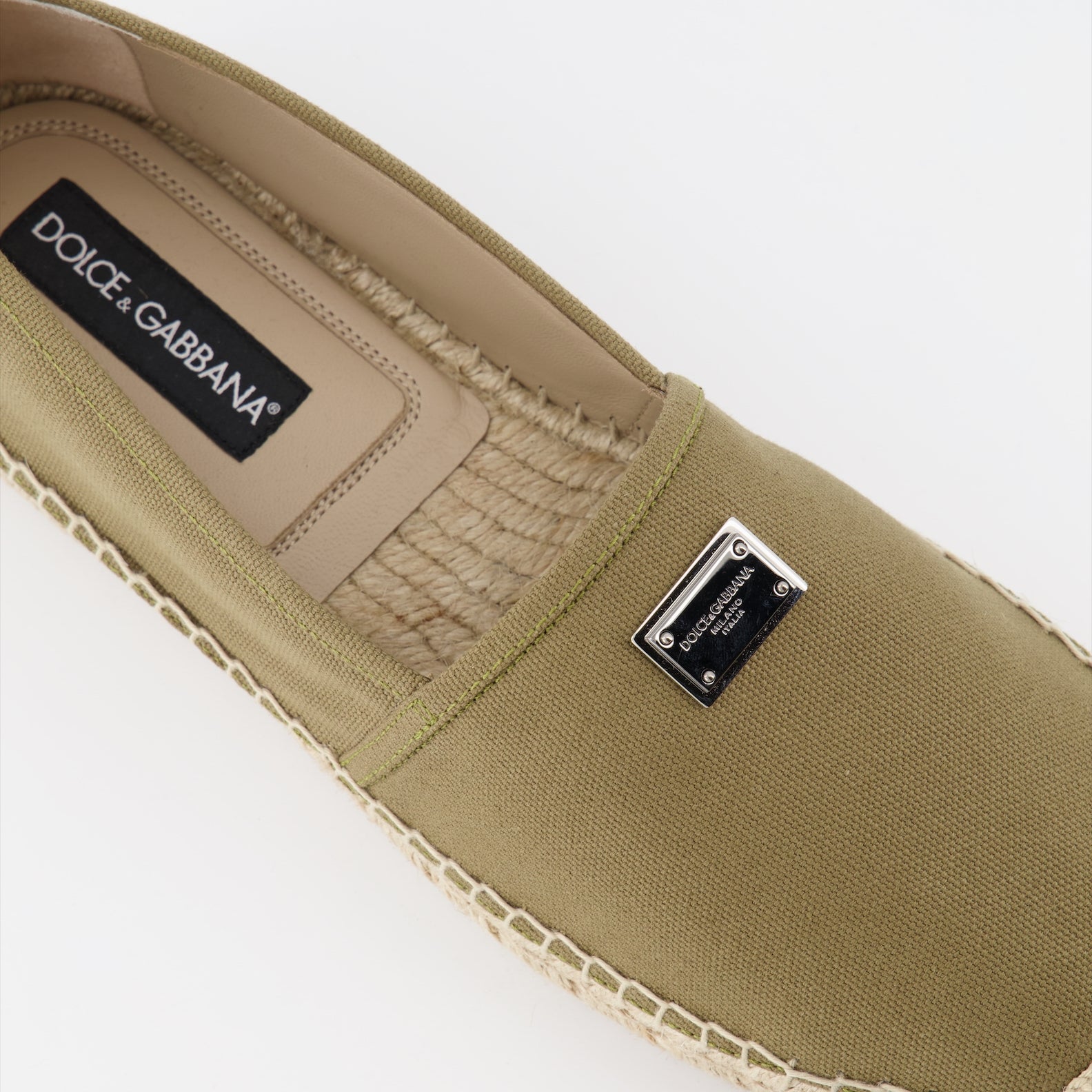 Espadrilles Logo plaque espadrilles Dolce & Gabbana Green Man