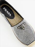 Espadrilles Espadrilles à strass Prada Argenté Femme